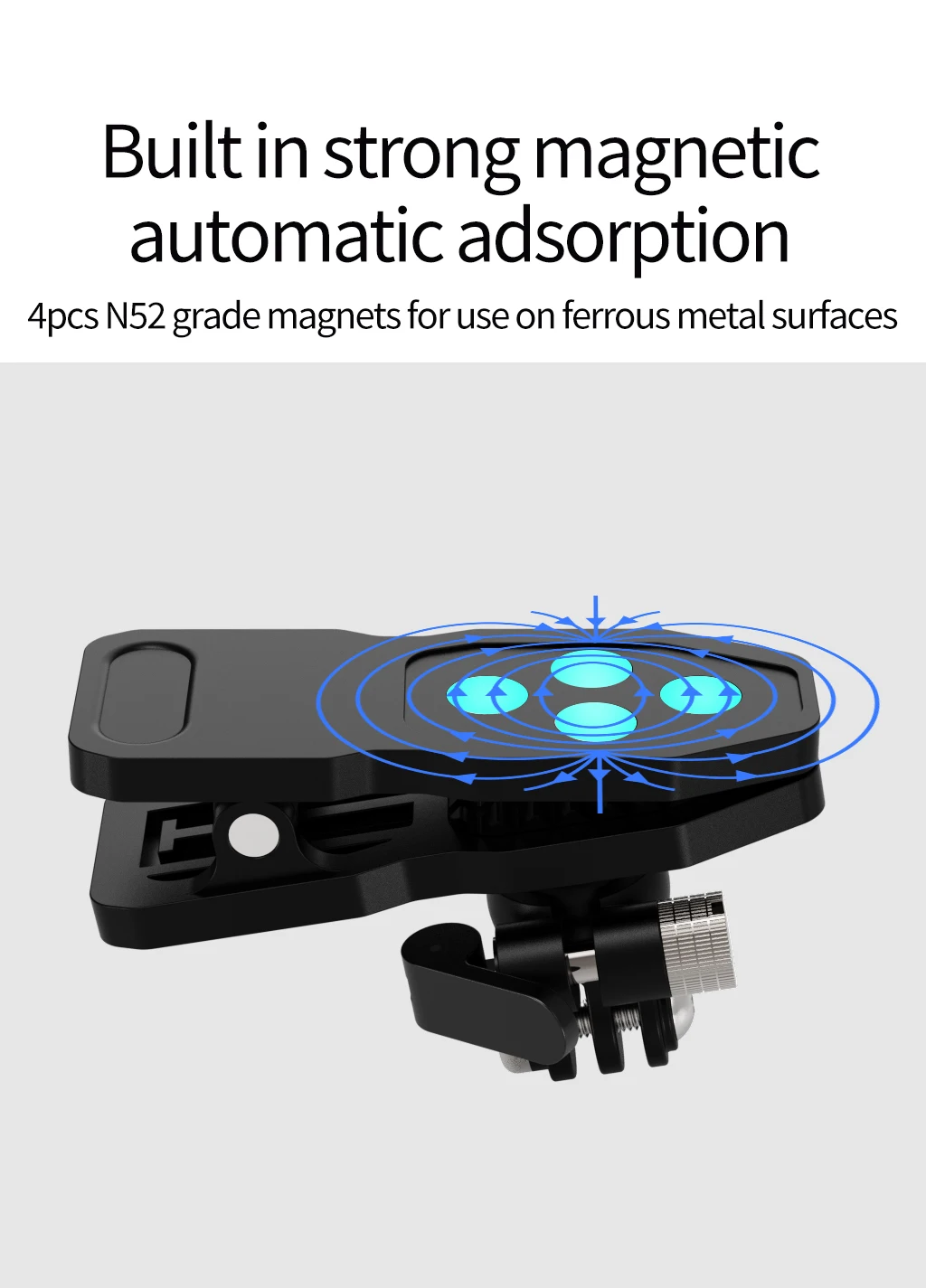 Schnellverschluss-Rucksack-Gurt-Clip-Halterung mit Kaltschuh, kompatibel mit Gopro DJI OSMO Insta360 Smartphones, Ständer-Clip-Klemme – Detail 29