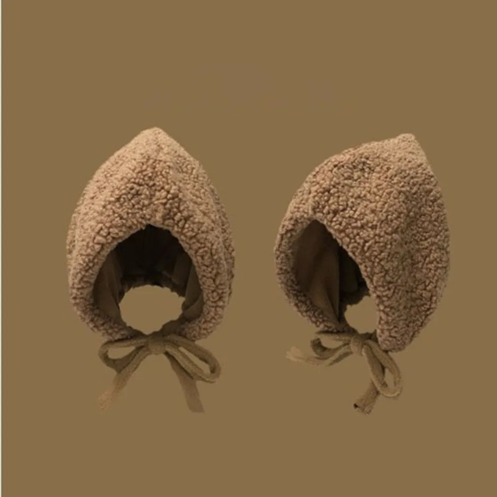 

Lambhair Lamb Hair Bun Hat Warm Thickening Thickened Warm Ear Protection Cap Windproof Plush New Winter Plush Lei Feng Hat