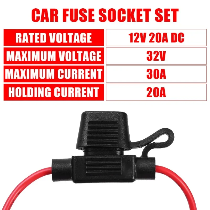 Waterproof Car Mini Blade Fuse Holder Splash-proof Box 12V 30A Fuses Blades Wire Cutoff Switch Socket Automotive Wear Parts fuse holder