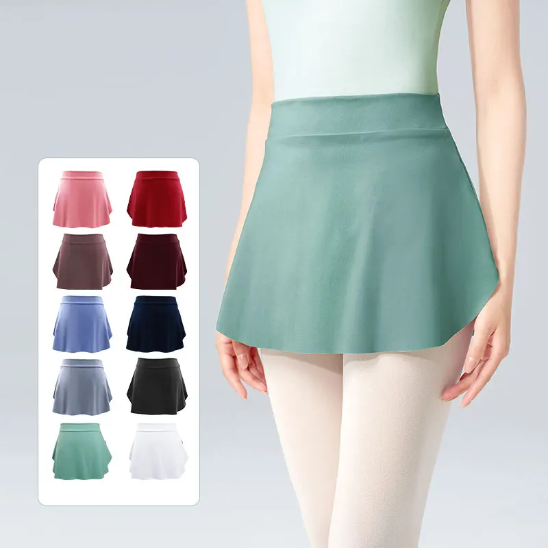 Adult Ballet Skirts for Woman Dance Skirt Dress Black Ballet Tutu Ballerina Dancewear Side Split Short Skirt ballet skirts