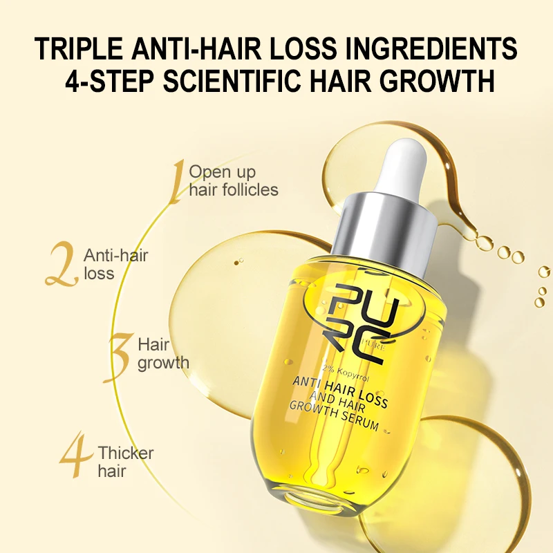 PURC Biotin Ginger Hair Growth Products for Men Women Anti Hair Loss Treatment Oil Fast Regrowth Thicken Care