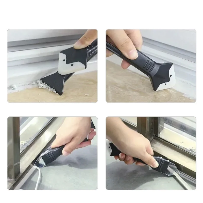 Metal squeegee squeegee glass blade cleaning angle residual rubber scraper sewing tool