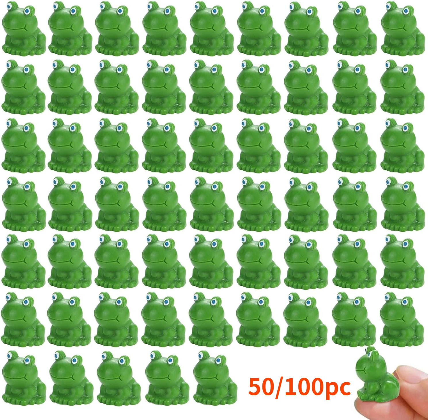 50/100Pc Mini Resin Rane Verde Minuscole Rane Figurine Decorazioni Per La Casa In Miniatura Fairy Garden Decor Casa Delle Bambole Festa Di Compleanno 