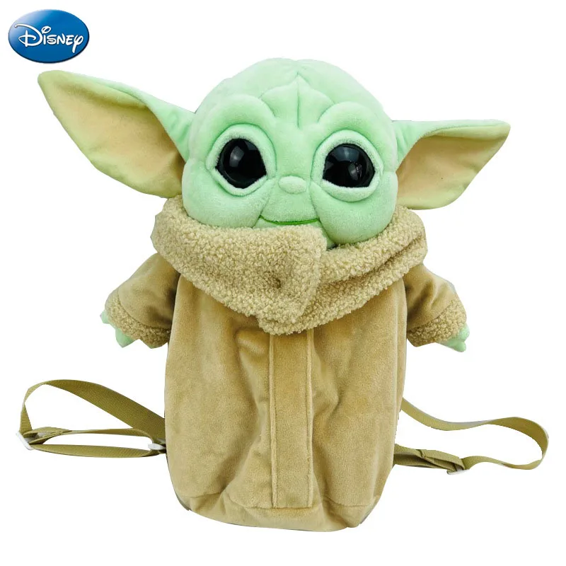 Disney Star Wars Yoda Plush Backpack Cute Cartoon Kids Schoolbag