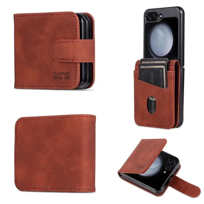 Sleek Magnetic Flip Wallet Case with Card Slot & Stand - Premium PU Leather Cover