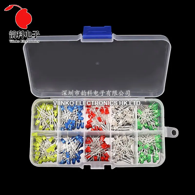 3MM 5MM Light Emitting Diodes Electronics Kit Box F3 F5 LED Diode Assorted Kit White Green Red Blue Yellow Orange - Image 8