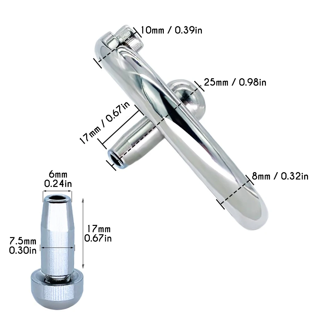 Male Chastity Cage Urethral Catheter Penis Rings Round Lock Bdsm Sex Toy