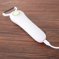 Potato Peeler with 3 Cutter Heads Vegetable Cutter Peeler USB Rechargeable Stainless Steel Safety Lightweight Home Kitchen Tool 1