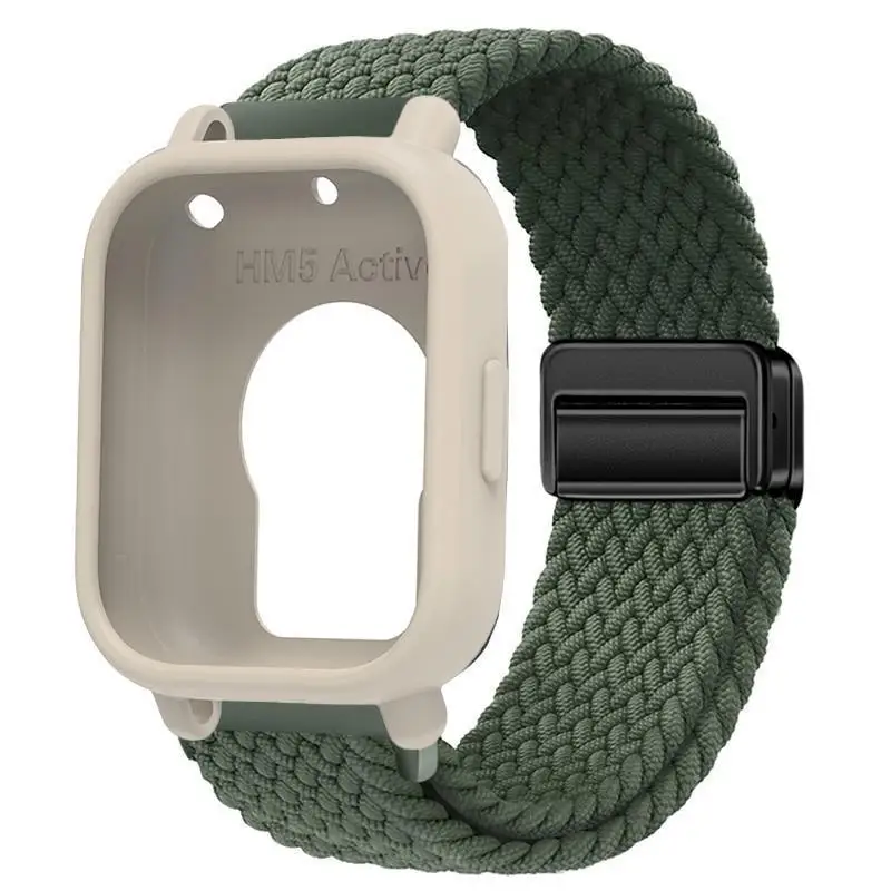 Silicone Case with Elastic Nylon Strap and Magnetic Buckle - Durable Strap Protector Case