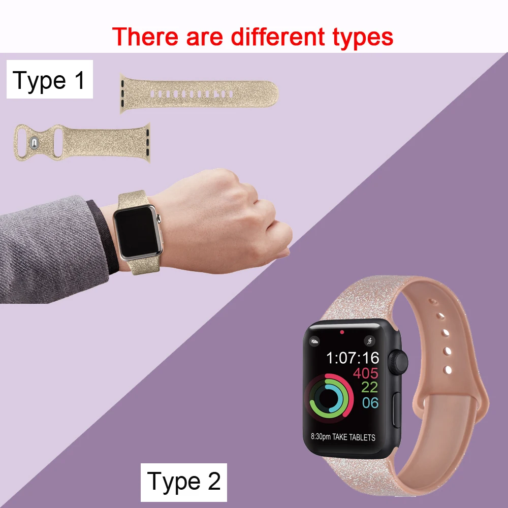 รูปสินค้า สร้อยข้อมือซิลิโคนกันกระแทก Apple Watch