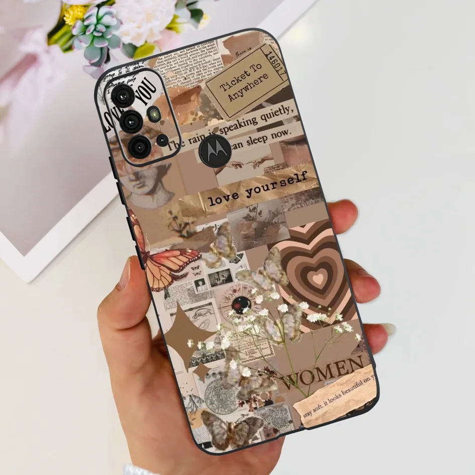 Fashion Butterfly Soft Silicone Black Case - Stylish Back Cover for Motorola Moto G Series Phones