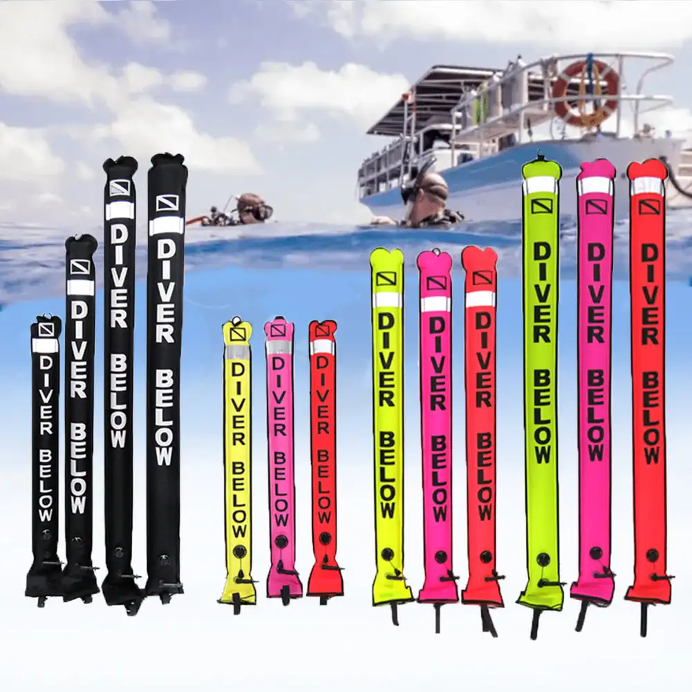 Surface Marker Buoy Colorful Visibility Safety Inflatable Scuba SMB