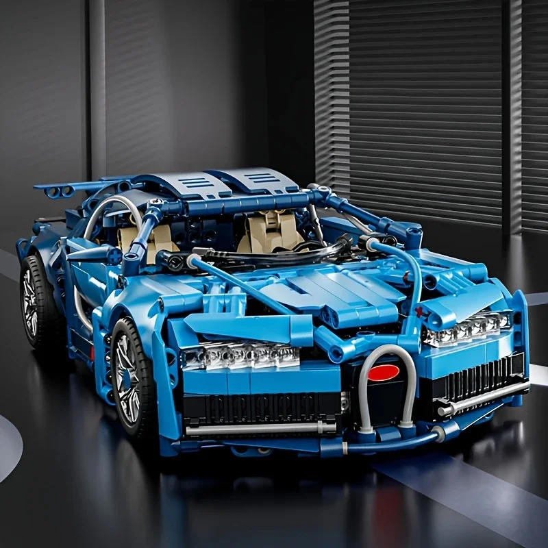 1690 Pieces, Blue Racing Building Block Toys, Abs Materials, Manual Toy Building Blocks Assembly, Home Furnishings, Office Desk Decoration - 3
