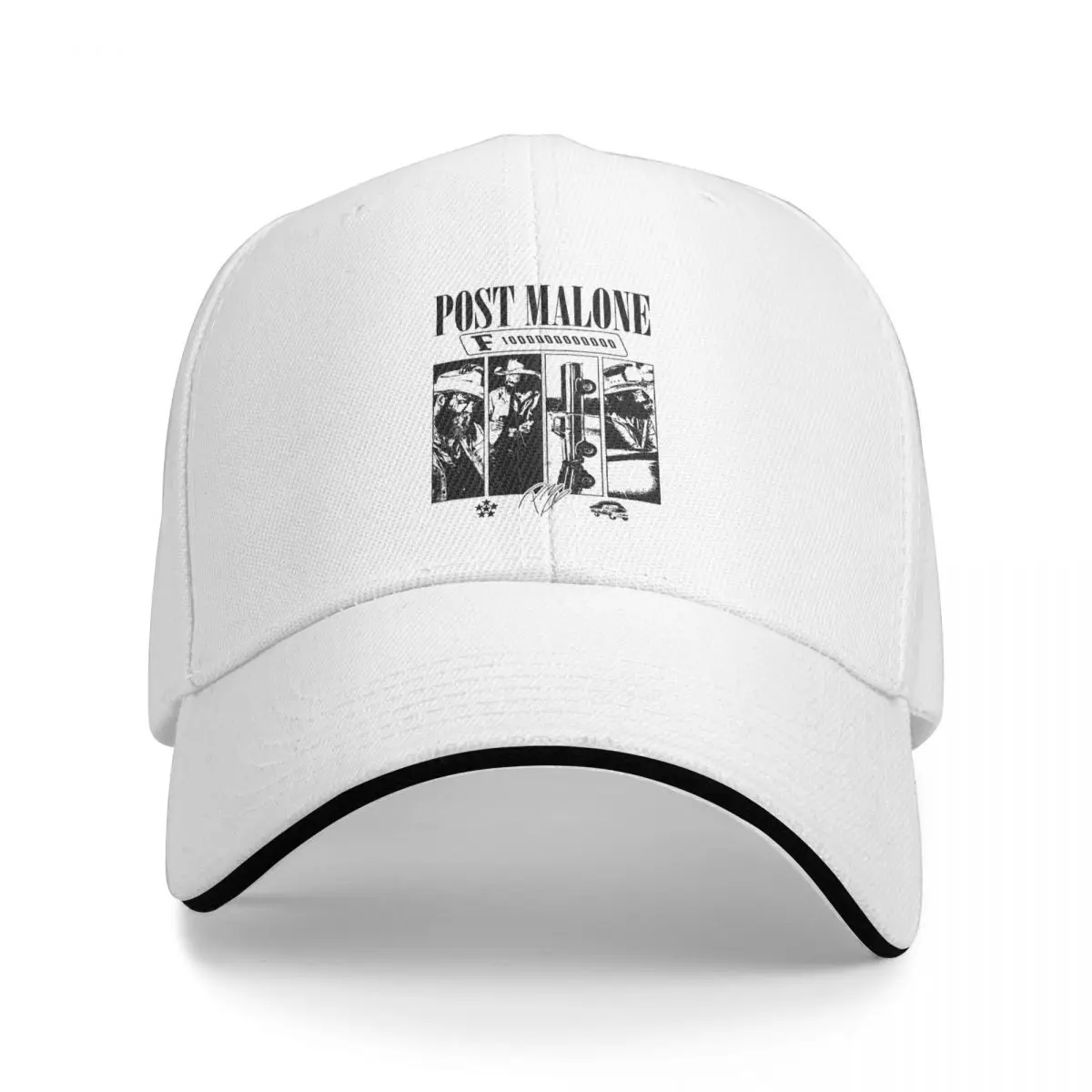 P-Posts M-Malones The F-1 Trillion Tour Black Baseball Caps Outdoor Unisex Hats