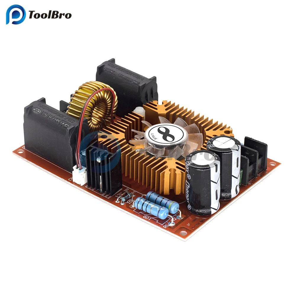 Induction Heater 250W 15A DC 12-30V ZVS Induction Driver Board + Tesla Coil Flyback Ignition Generator High Voltage Generator SGTC Cooling Fan