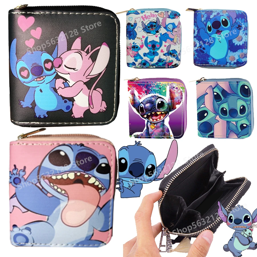 

Anime Stitch Disney Lilo & Stitch Coin Purse Kawaii Wallet Cartoon Portable Card Holder Bag Woman Man Wallet Birthday Gifts
