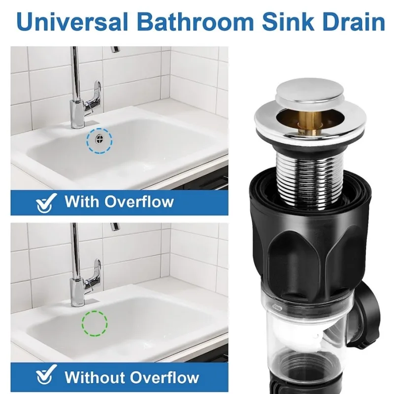 Nice Without Overflow Brass Bathroom Lavatory Sink Pop Up Drain Bathroom Basin Sink Use Bathroom Products/Accessories 4