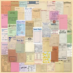 Retro Vintage Guest Check Waterproof Sticker Decals - Pack of 10/50 for DIY Projects and Personalization (50pcs)