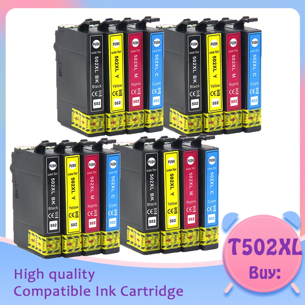 502XL Encre Compatible avec Epson 502 Cartouches d'encre pour Epson  WorkForce WF-2860 WF-2865, Epson Expression Home XP-5100 XP-5105