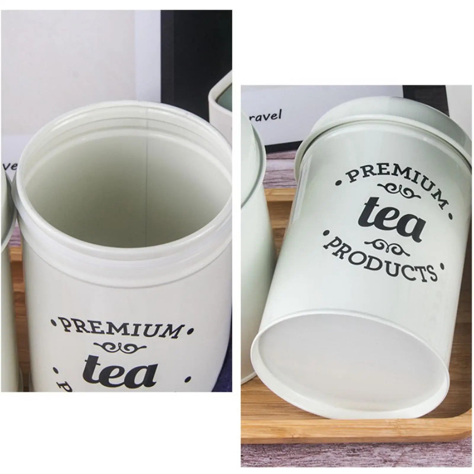 Kitchen Canister Set with Lids Coffee Tea Sugar Canisters Jars Countertop