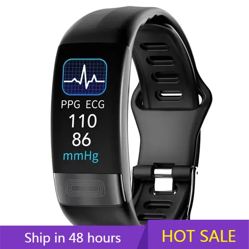 

ECG+PPG Smart Watch Wristband Fitness Tracker For Women Men Calorie Blood Pressure Waterproof Sport Smartband Health Smartwatch