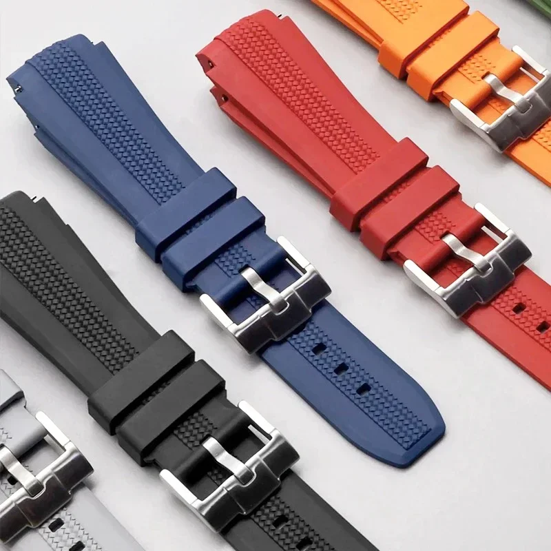 Curved Silicone Quick Release Sport Waterproof Watch Band Strap - 20mm