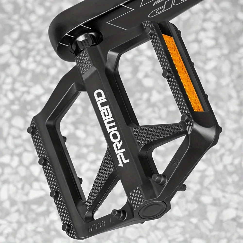 PROMEND Wide-Surface Non-Slip Nylon MTB Bicycle Pedals with Reflector