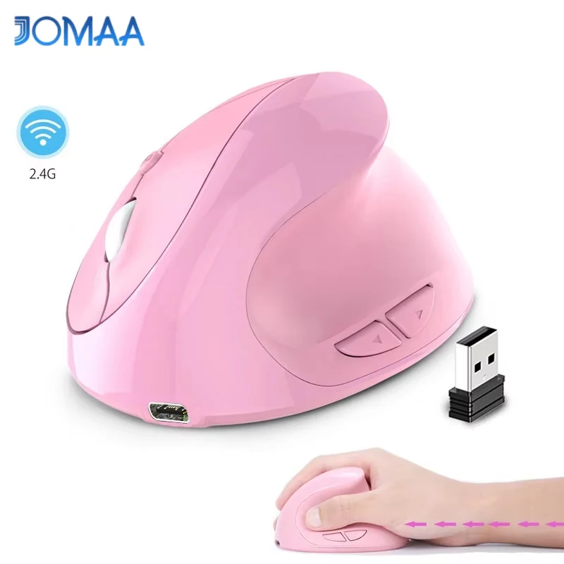 Rechargeable Wireless Vertical Mouse USB 2.4G Right Hand Ergonomic for Computer Laptop Gaming 2026