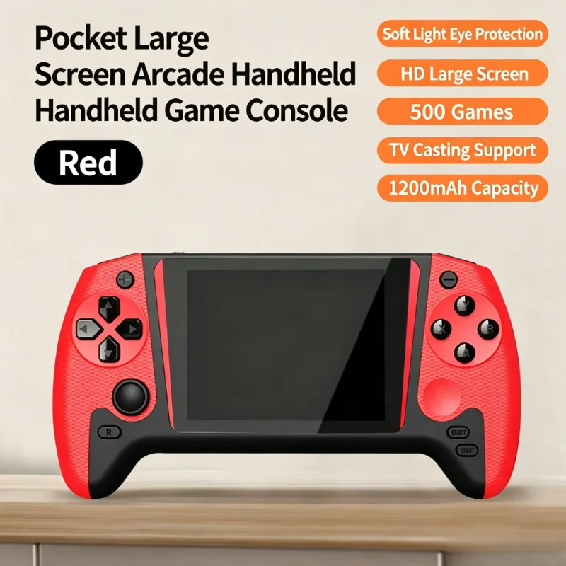 Premium Handheld Gaming Console with HD Display and Dual Joysticks - 500 Preloaded Games