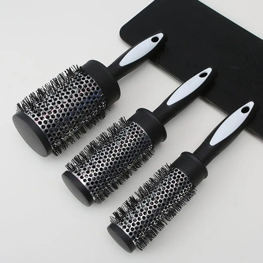 Fashion Anti Static Styling Hair Brush Wet Dry Dual Use Quick Curls Curling Roller Comb Damage Free Round Barrel Comb Salon Use
