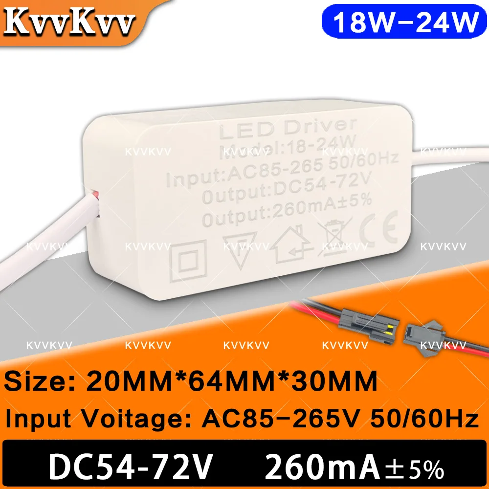 LED AC85-265V Lighting Transformer 3W 5W 7W 12W 18W 24W Constant 12V Drive Power Supply For DIY LED Home Panel Downlight Bulb