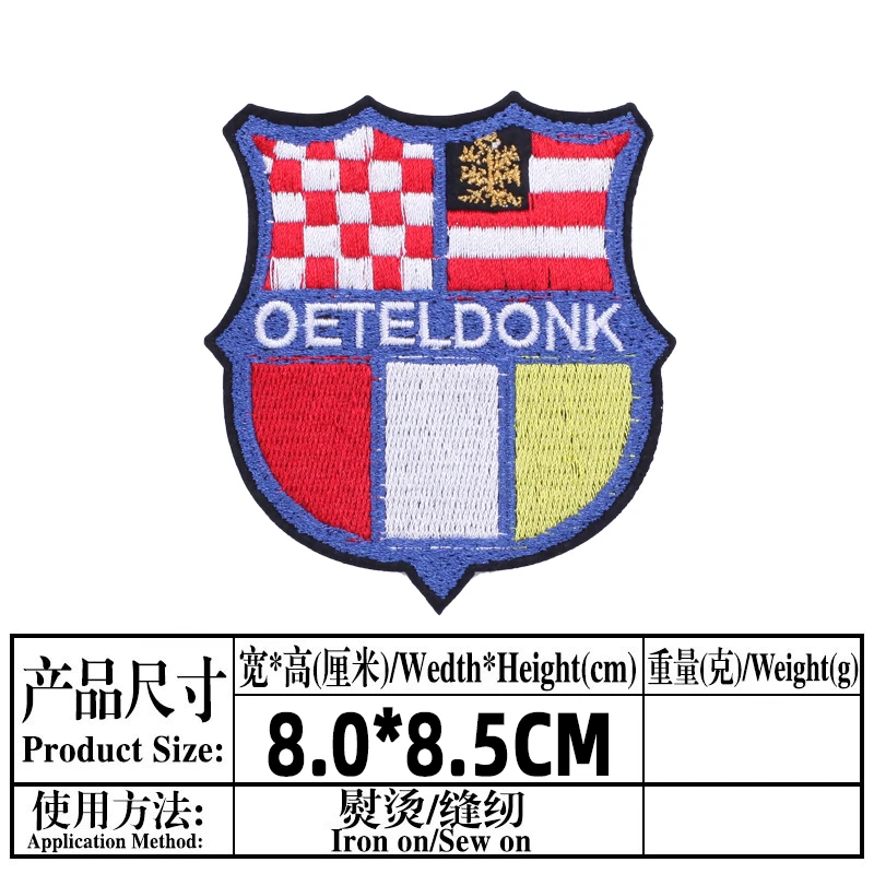 Oeteldonk Embleem Frog Iron on Patches for Clothing Oeteldonk Shoulder Epaulettes Embroidery Sticker Emblem Carnaval Emblemen 