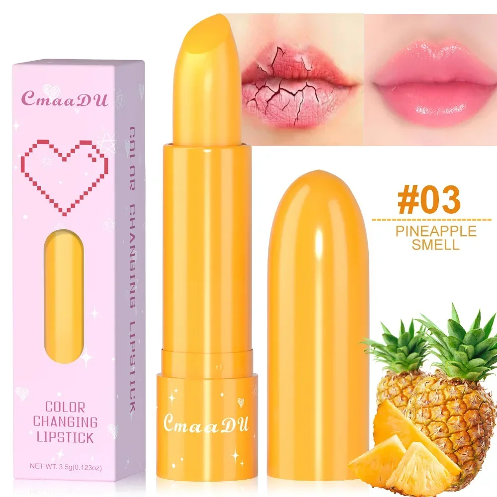 thumbnail image 1 of CmaaDu 6Color Waterproof Fruit Color Tinted Shine Changing Moisturizing Nourishing Glow Play Lip Balm lipstick Colour Care, 1 of 5