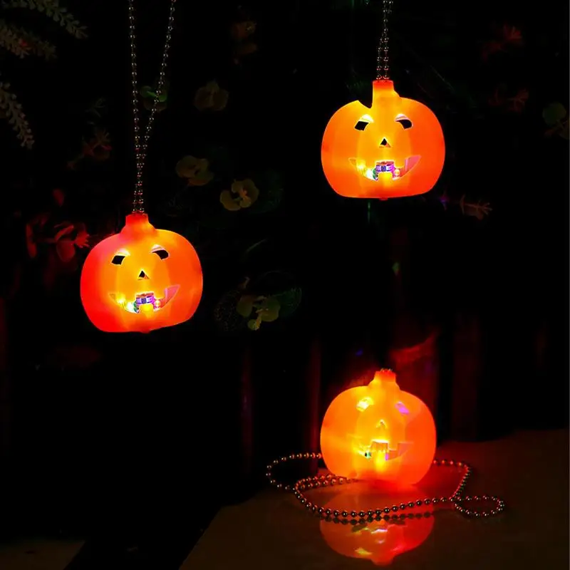 LED Witch-O-Lantern Necklace | PartyGlowz.com