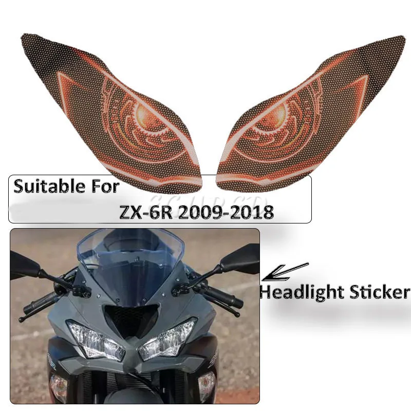 

Наклейка на фару Ninja 6R ZX6R, аксессуары для мотоциклов Kawasaki ZX 2009 2010 2011 2012 2013 2014 2015 2016 2017 2018