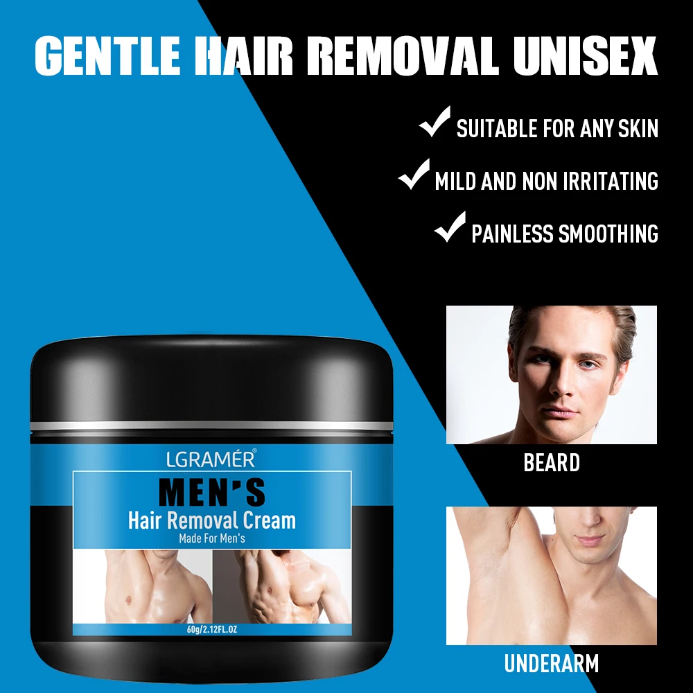 Men'S Painless Hair Removal Cream Mild Non Irritating Hair Removal Cream Body Arm Armpit Leg Gentle Refreshing Hair Removal 2