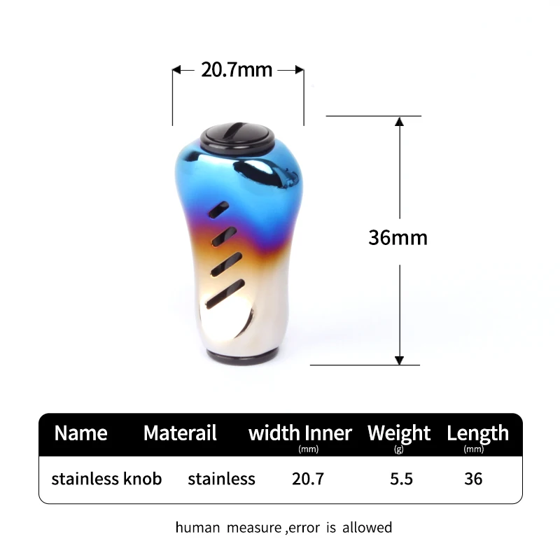 우미 1개 합금 스테인리스 손잡이 낚시릴 핸들 DIY 길이 36mm 무게 5.6g D/S용 2개 베어링 4개 와셔 포함 DIY 릴