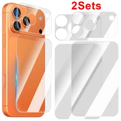 Enhanced Camera Lens and Back Screen Protector with 9H Hardness HD Tempered Glass Film - 17promax (4 in 1 Glass)