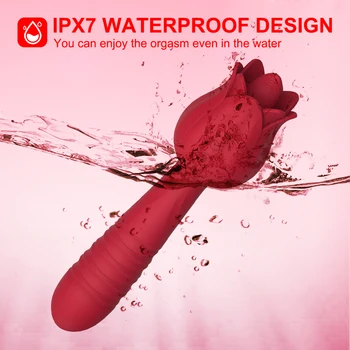 Rose Licking Vibrators for Women Telescopic Dildos Vibrador Feminino Clitoris Stimulator Powerful Vibrator Sex Toys for Adult 18 3