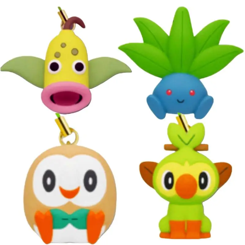 

Pokemon Grass Elf Bulbasaur Oddish Rowlet Weepinbell Anime Characters Children Action Model Doll Toys Cartoon Keychain Pendant