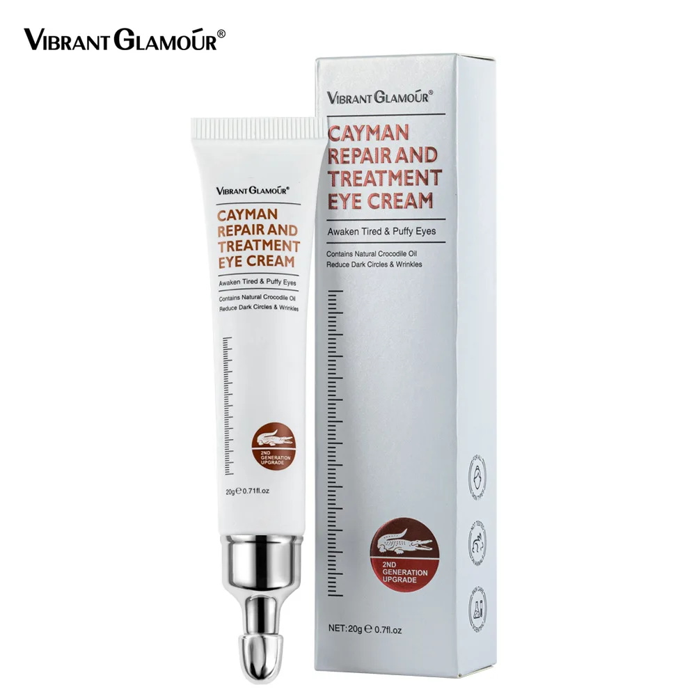 Vibrant Glamour Crema per gli occhi all'olio di coccodrillo VG-YB003 Antietà Riduce le occhiaie Gonfiore Linee sottili Peptide idratante Cura degli occhi