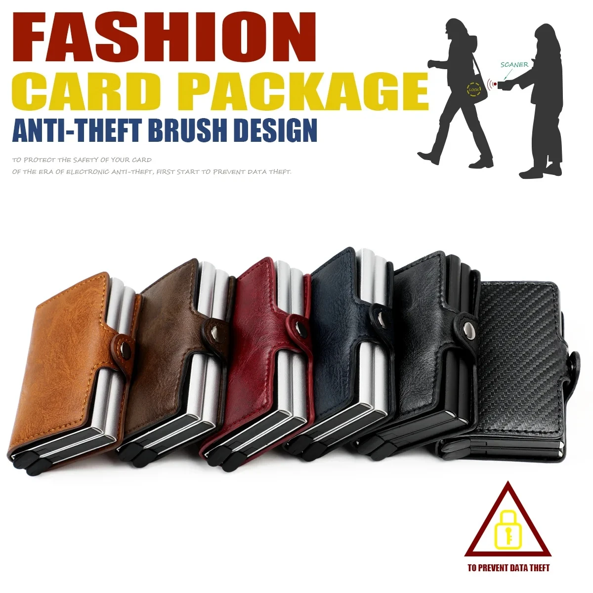 Wallet Card Holder Anti Rfid Blocking Protected Magic Wallet for Men ID Credit Card Holder Carbon Fiber Small Smart Wallets Case
