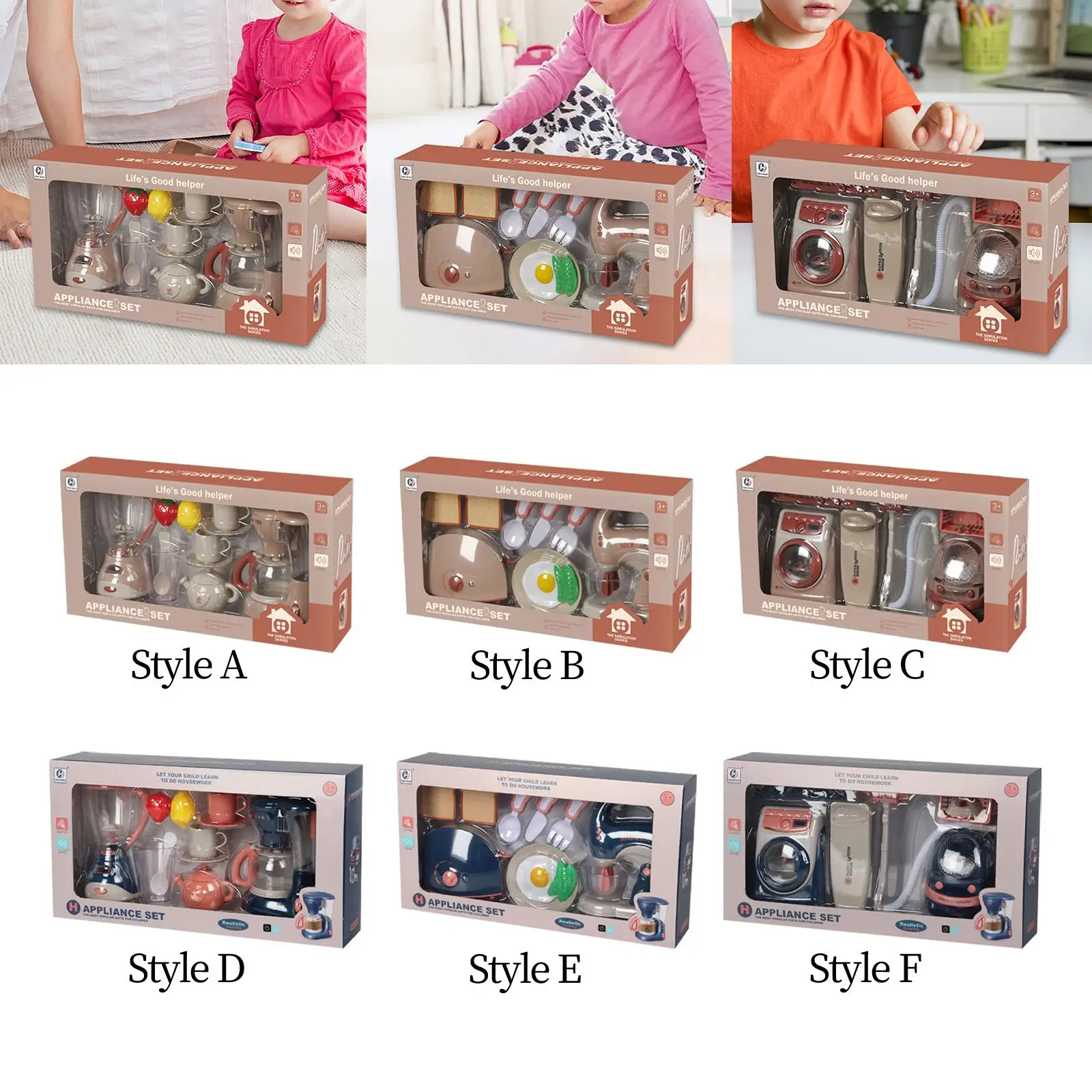 Kitchen Appliances Toys Interactive Educational Household Appliance Toy for Children Party Favors Present Ages 4-8 Holiday