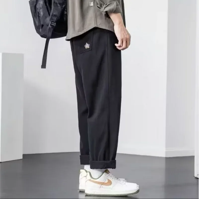 thumbnail image 5 of Pantalones casuales de pierna recta y holgados para hombre, pantalones cortos para la temporada de primavera y verano, estudiantes masculinos, novedad de 2023, 5 of 5