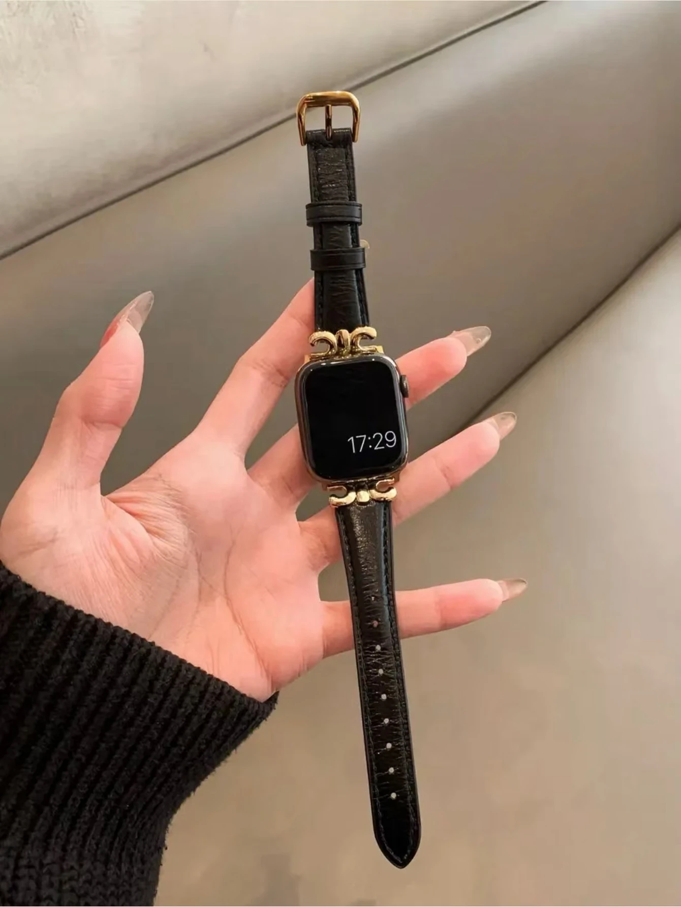 Elegant Leather Loop Luxury Watch Strap