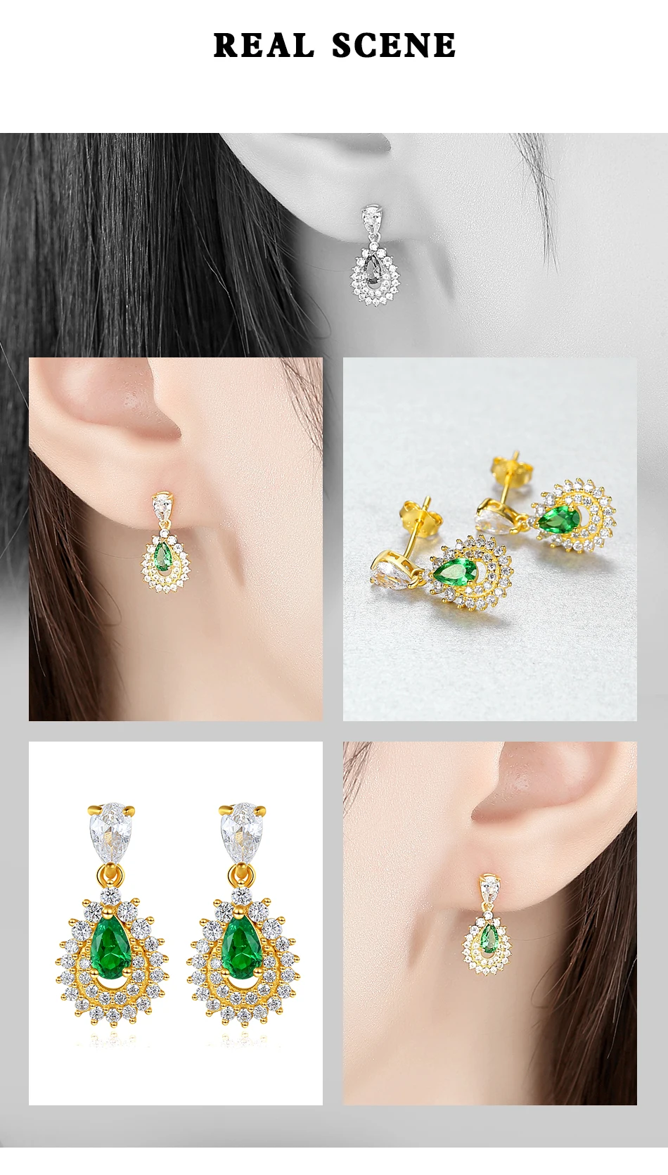 Eleganti orecchini pendenti con pietre preziose Topza per donna Orecchini Dnagle da sposa in argento fine CZ Natale_voghion.com