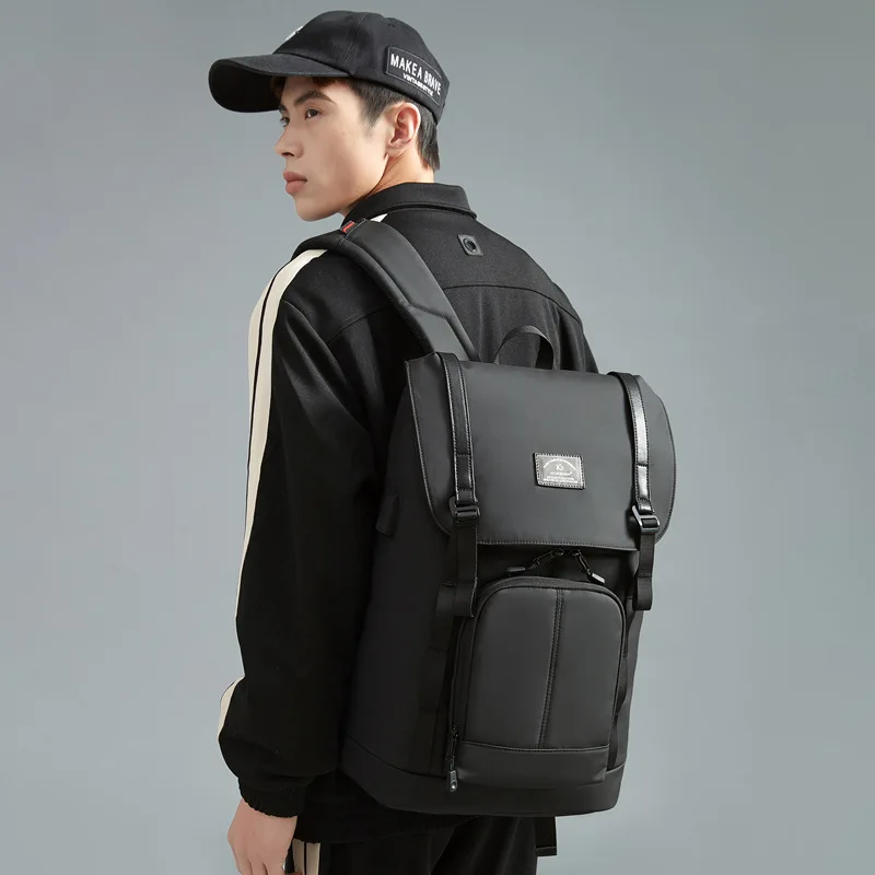 

Vintage Canvas Backpack Mens Travel Leather Rucksack for Laptop Hiking School Bookbag Satchel Bookbag Mountaineering Bag for Men