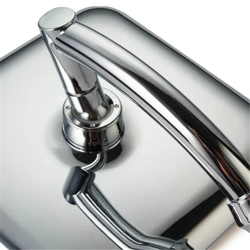 ABS Chrome 9 Inch Square Thin Rotatable Top Rain Shower Head Wall Mounted Extension Arm Water Saving Pressurized Shower for Bath