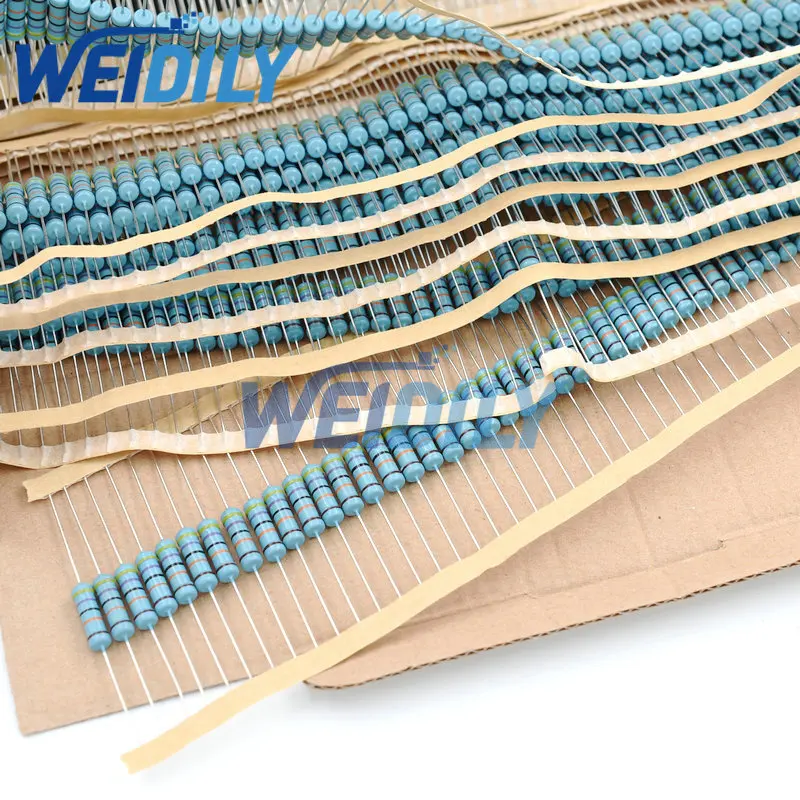 2W Metal Film Resistor Kit 1% Resistor Assorted Kit Set 10 ohm-1M ohm Resistance Pack 30 Values Each 10pcs 300PCS metal film resistor metal film resistors