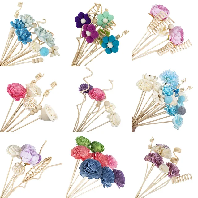 Chrysanthemum Reed Diffuser Sets Artificial Plant Fireless Aroma Vine Combination Desktop Decor Home Fragrance Products